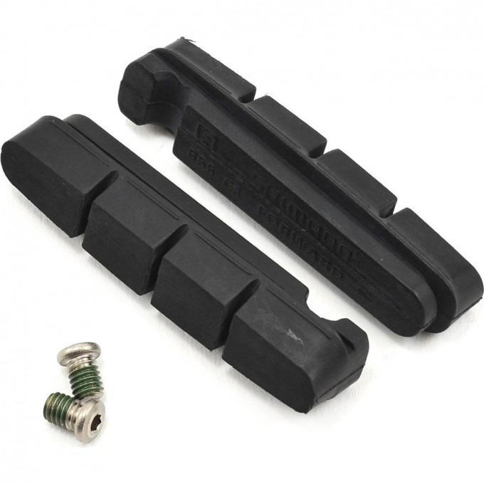Вкладыш тормозной колодки SHIMANO, шоссейный, R55C3, 2 пары, для DA, Ultegra, 105 Y8FN98092 Вкладыш тормозной колодки SHIMANO, шоссейный, R55C3, 2 пары, для DA, Ultegra, 105 Y8FN98092