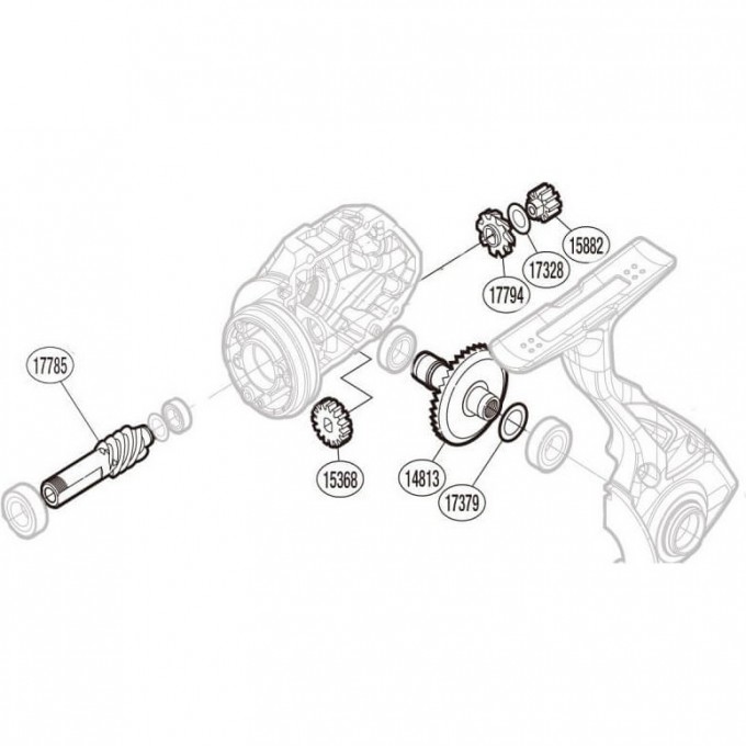 Запчасть для катушки SHIMANO GEAR SET набор шестеронок главной пары PK0391 Запчасть для катушки SHIMANO GEAR SET набор шестеронок главной пары PK0391